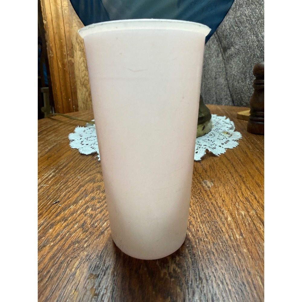 Vintage Tupperware Frosted White Translucent Tumbler Cup 117-25 Made in USA